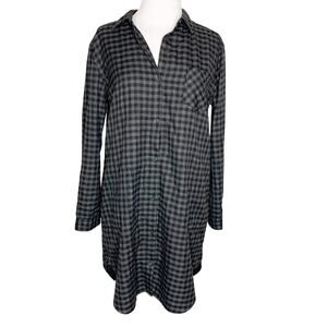 Scotch & soda Flannel gingham check shirt dress